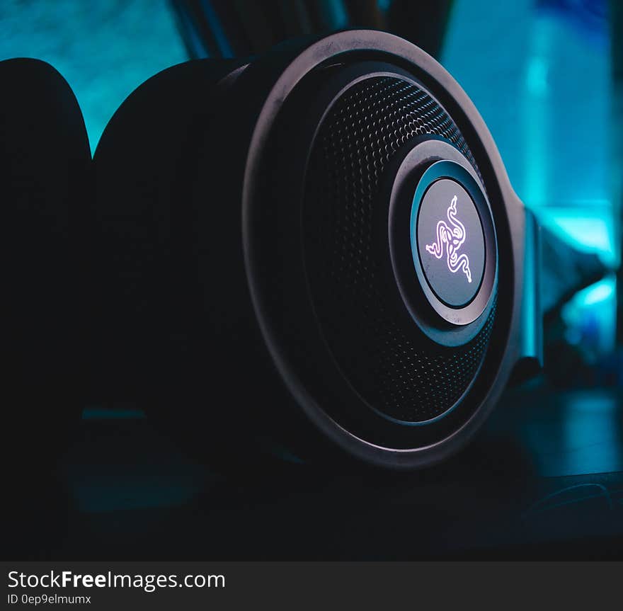 Close up of modern stereo speaker. Close up of modern stereo speaker.