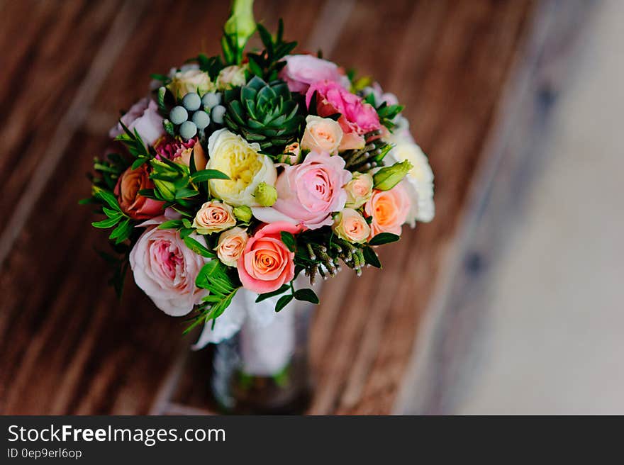 Yellow Pink and Orange Flower Bouquet