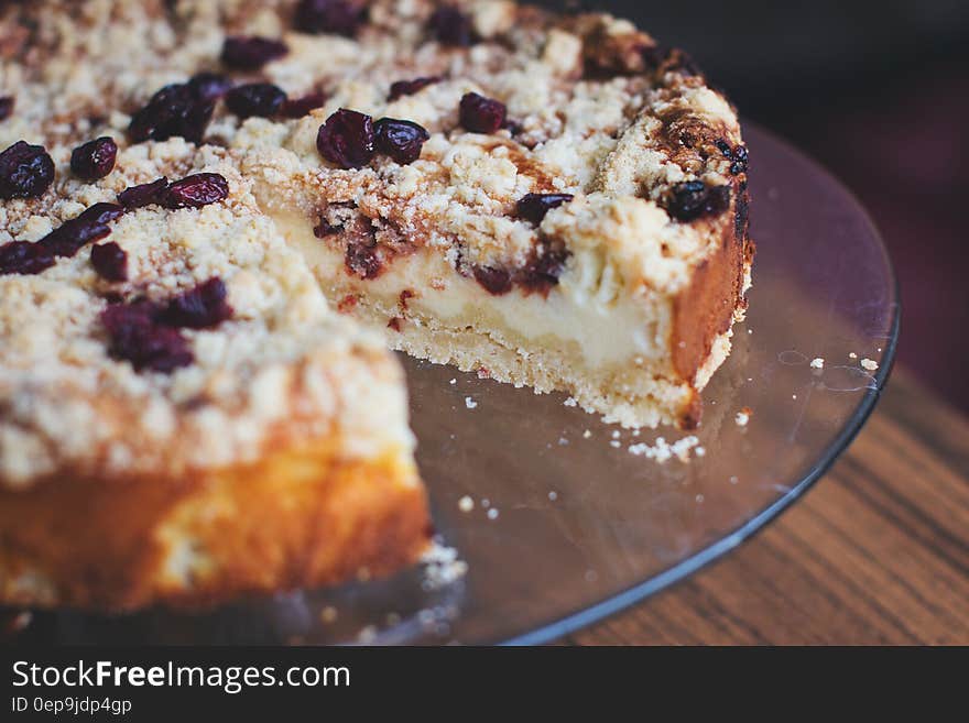 White and Brown Cake on Plate