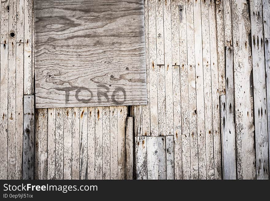 Brown Toro Painted Wooden Wall