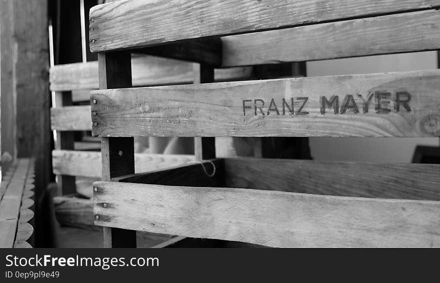 Franz Mayer Engraved Wooden Pallet