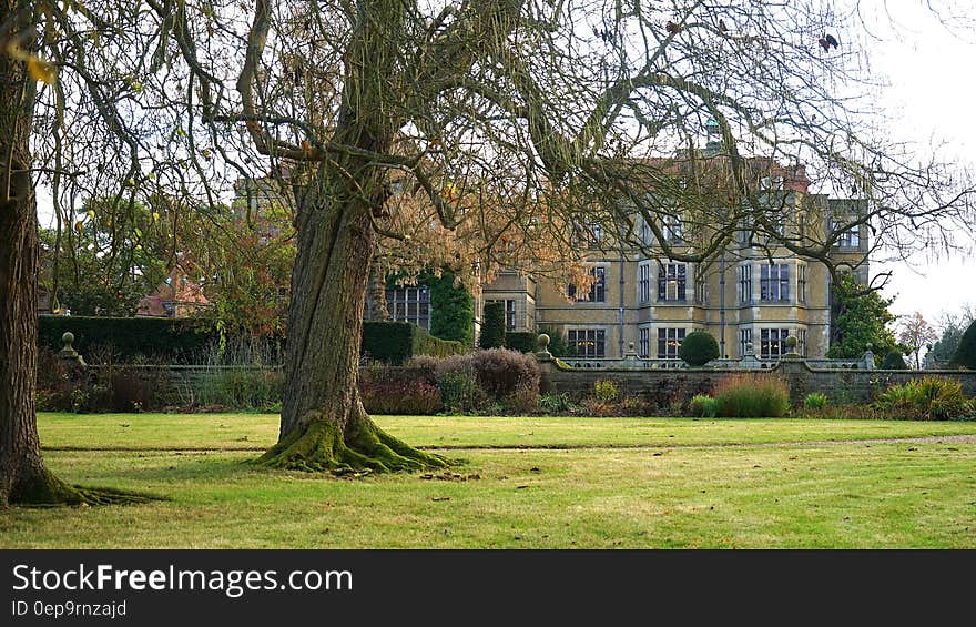 Large historic stone built mansion with bay windows on three floors and with walled garden and surrounded by parkland with well established trees. Large historic stone built mansion with bay windows on three floors and with walled garden and surrounded by parkland with well established trees.