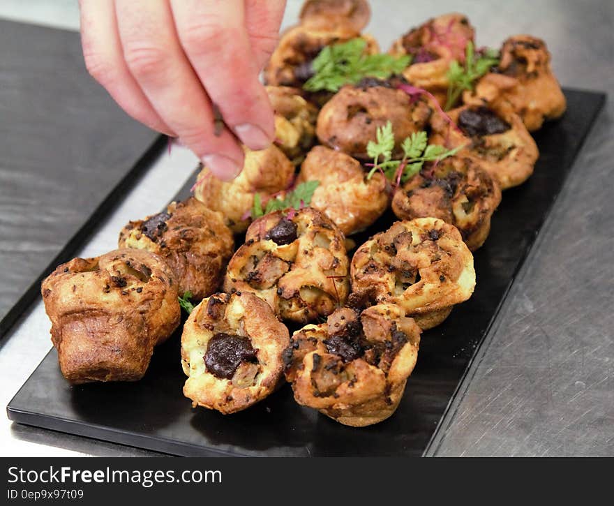 Midsection of Man Preparing Food