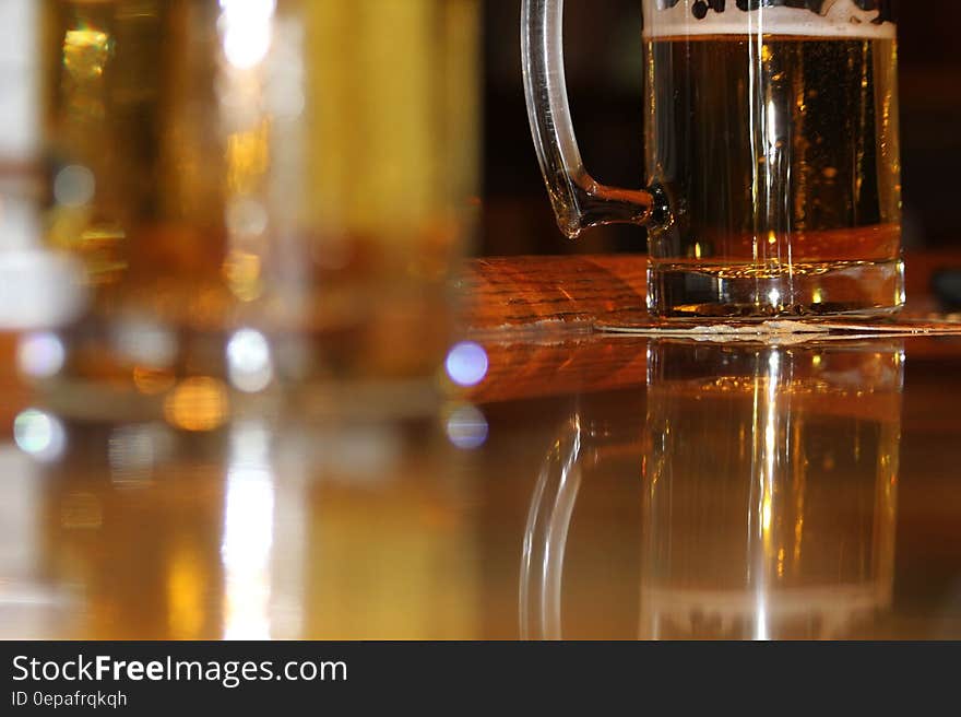 Close-up of Beer Bottles