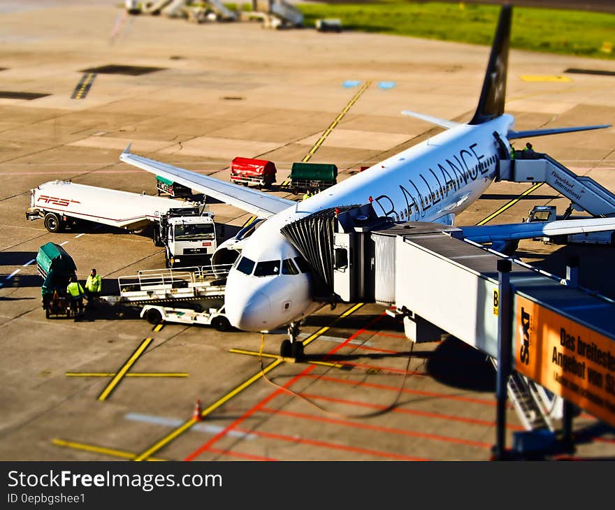 White Air Alliance Airplane on the Airport