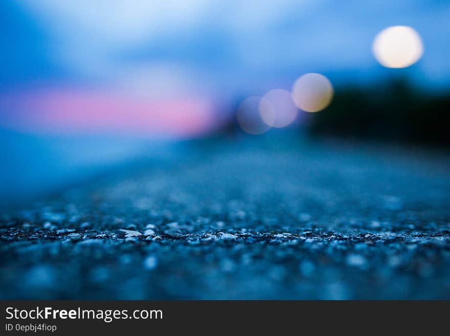 Shallow Focus Photography of Gray Asphalt Floor