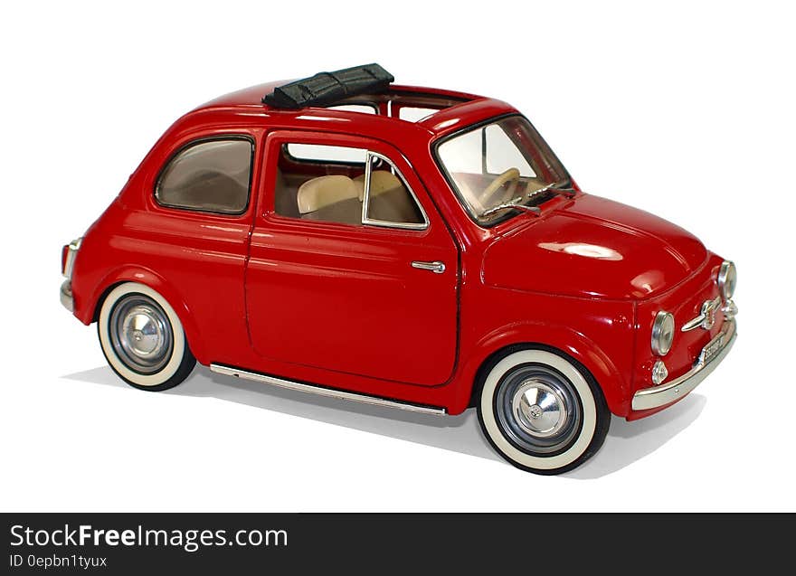 Red Classic Fiat 500