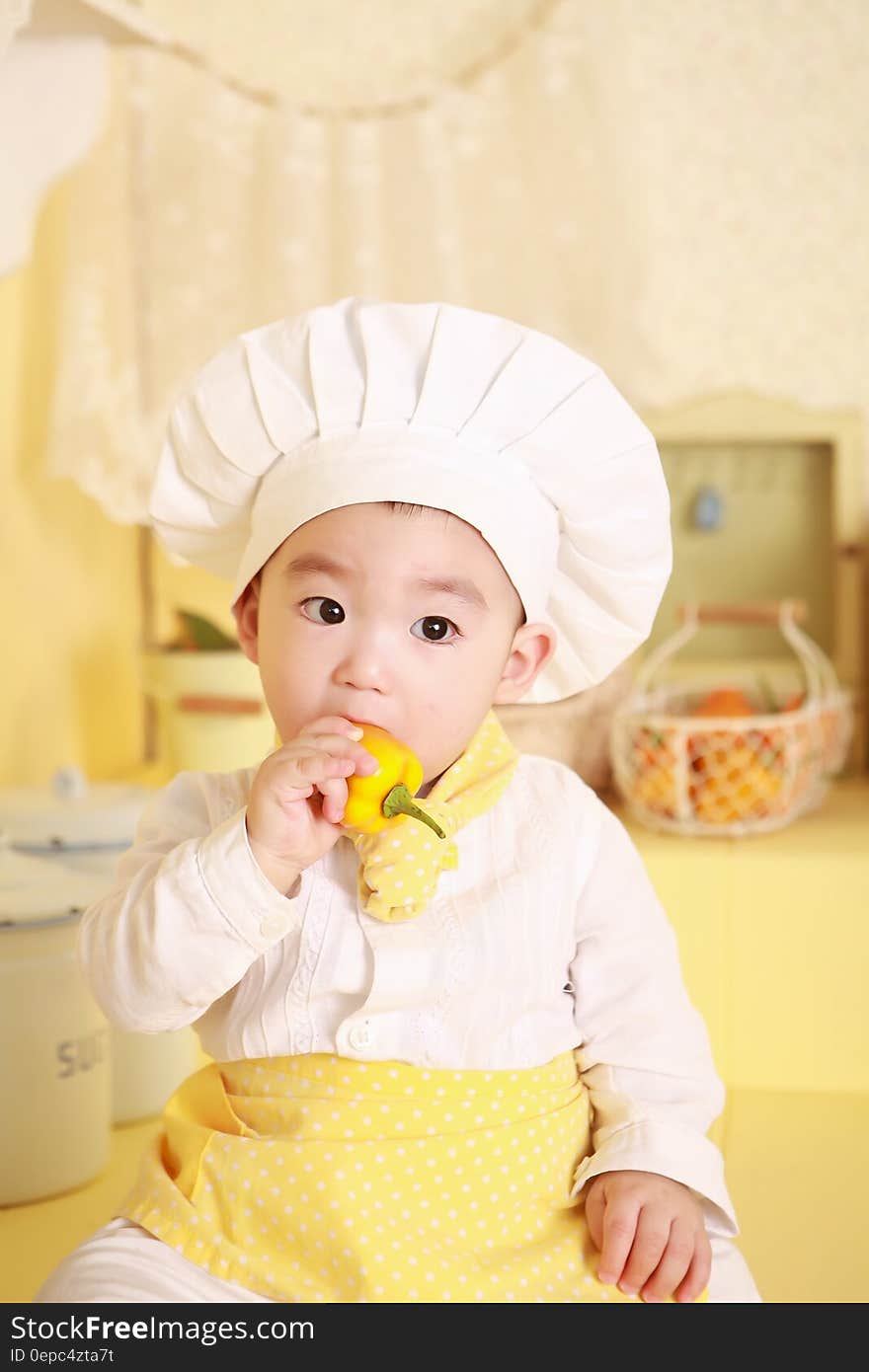 Boy Wearing Chef Hat