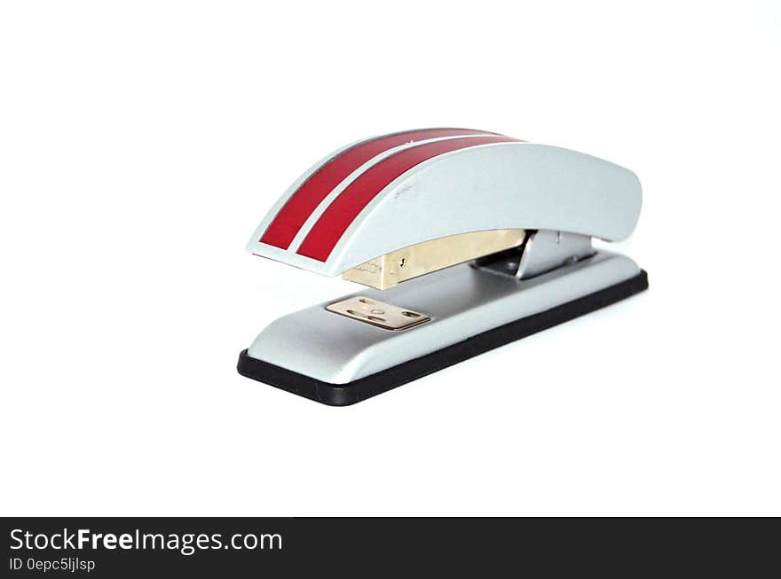 Red and White Stapler