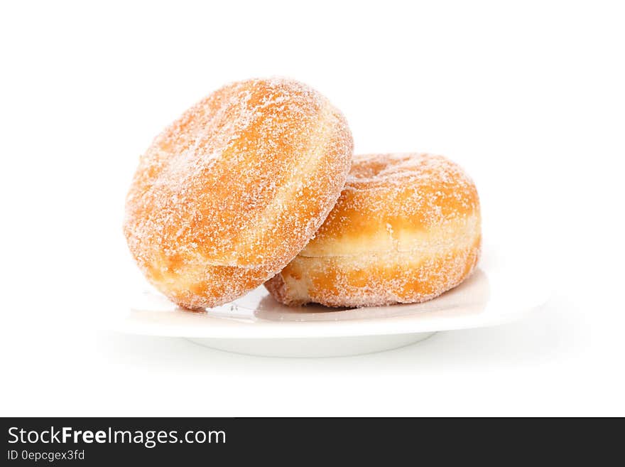 Two Creme Filled Donuts