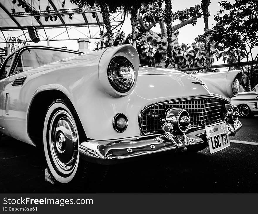 Gray Scale Photography of Car