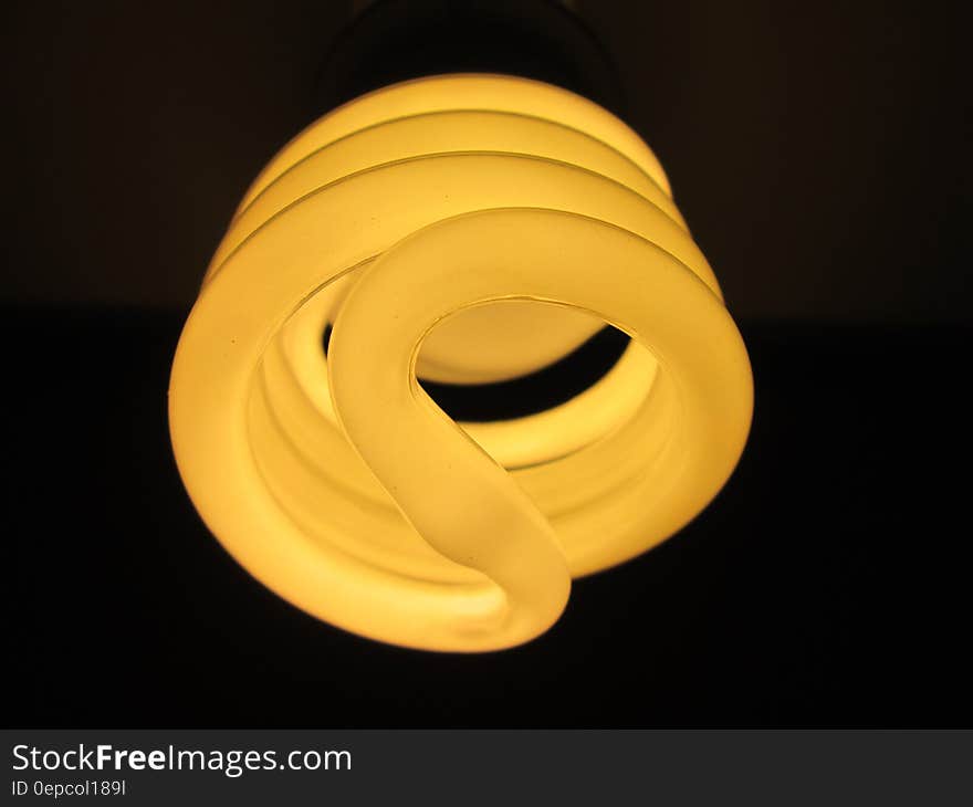 White Spiral Light Bulb