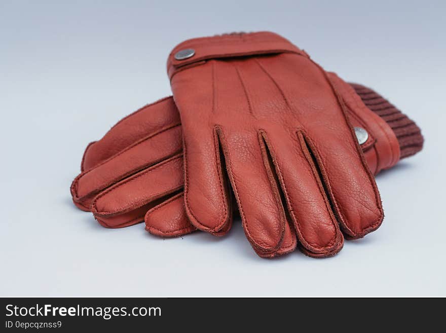 Close up of brown winter fashion gloves. Close up of brown winter fashion gloves.