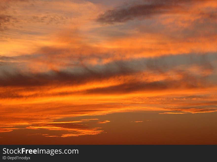 Gray Clouds during Sunset