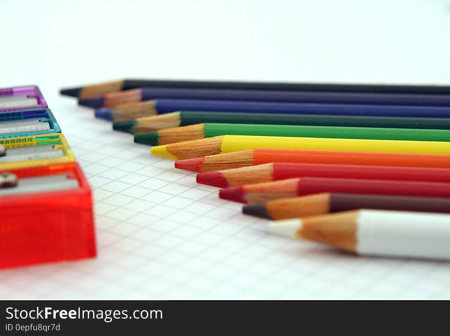 Close Up Photography of Coloring Pencils