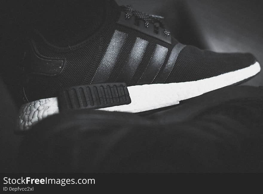 Black and White Adidas Sneakers