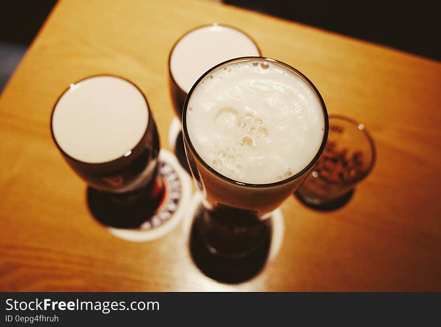 High Angle View of Drink on Table