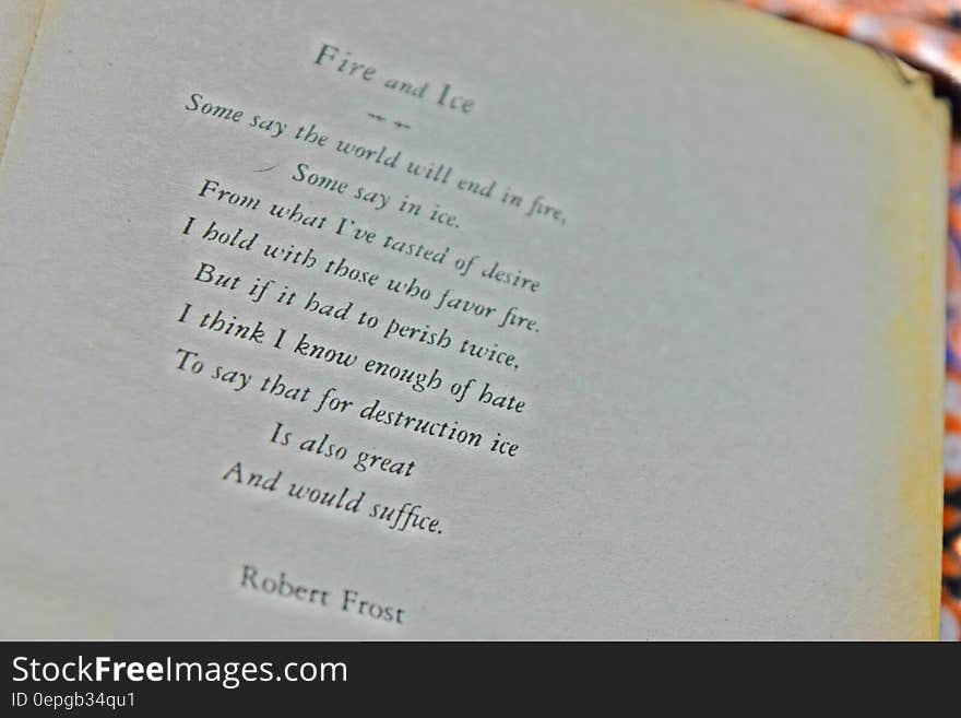 Fire and Ice by Robert Frost