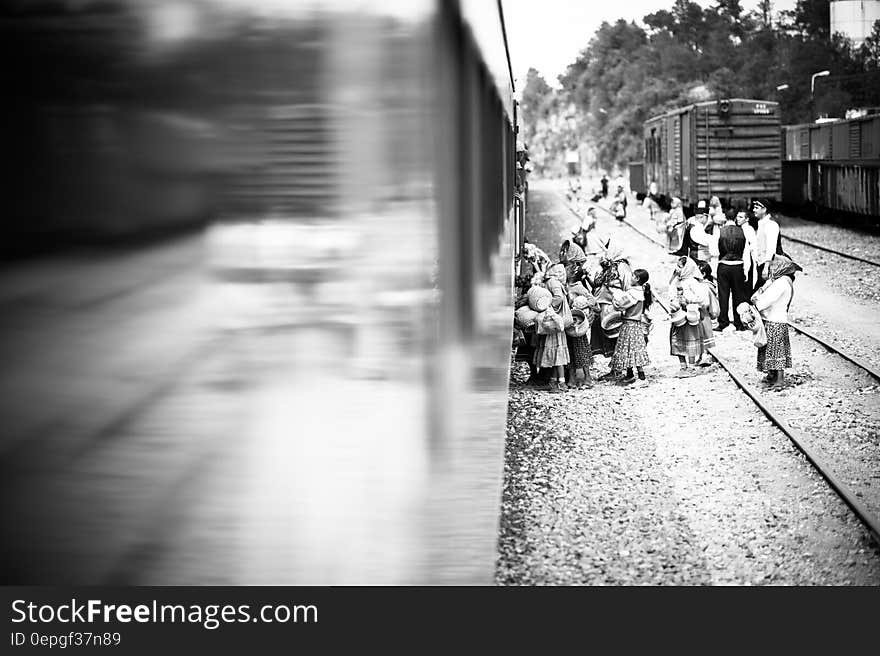 People Boarding The Train