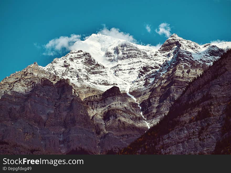 Snow Covered Mountain during Daytime