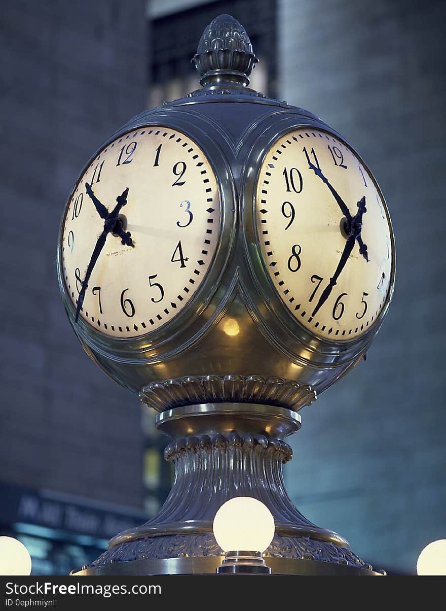 Close up of clocks in Grand Central Station, Manhattan, New York. Close up of clocks in Grand Central Station, Manhattan, New York.