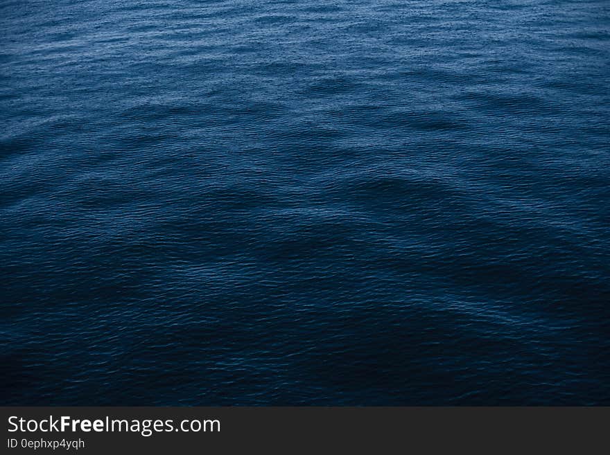 Waves from rain on surface of blue waters on sunny day. Waves from rain on surface of blue waters on sunny day.