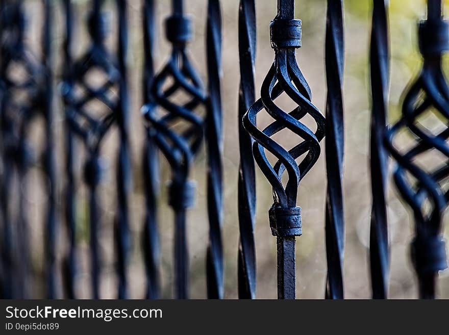 Black Steel Fence during Daytime