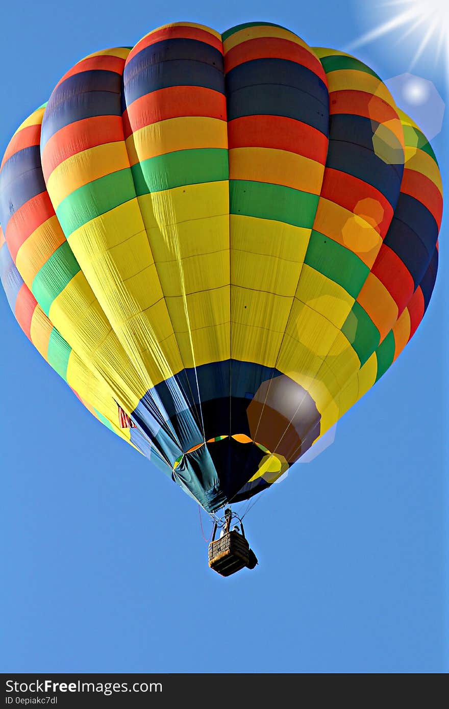 Yellow Blue Hot Air Balloon