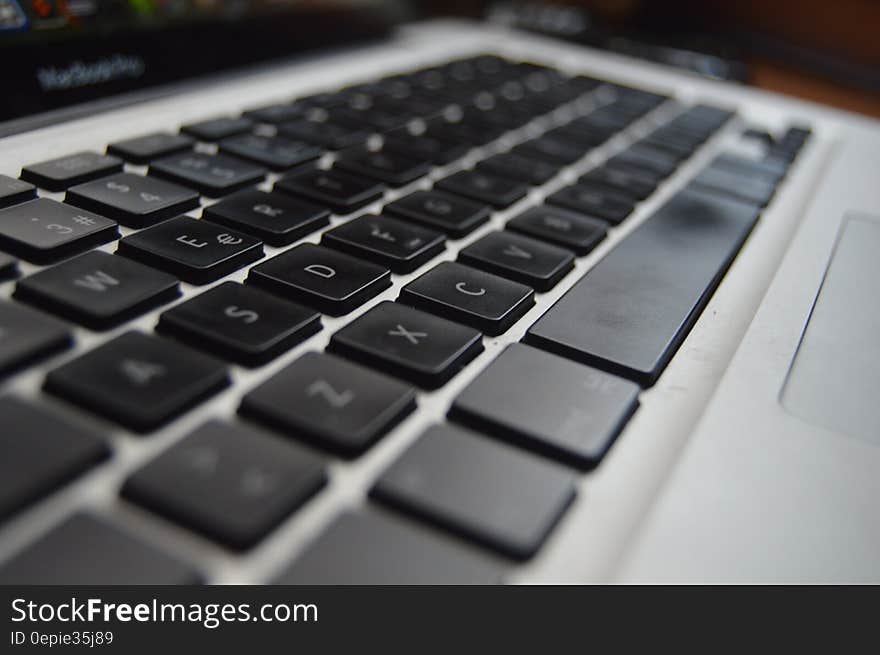 Grey Laptop Keypad