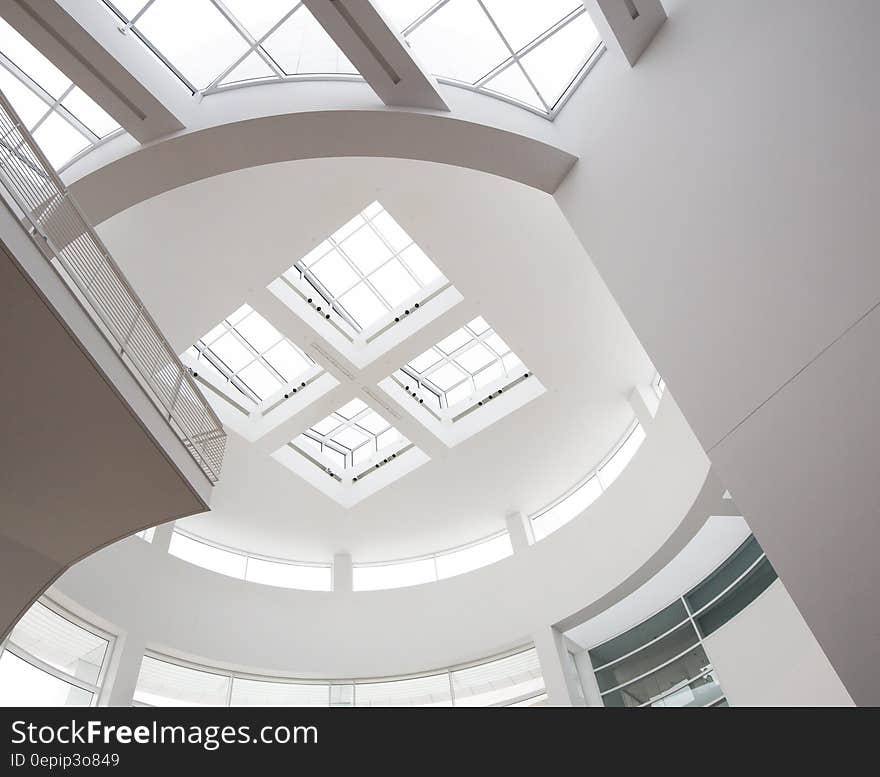 White Painted Ceiling With Glass Roof during Day Time