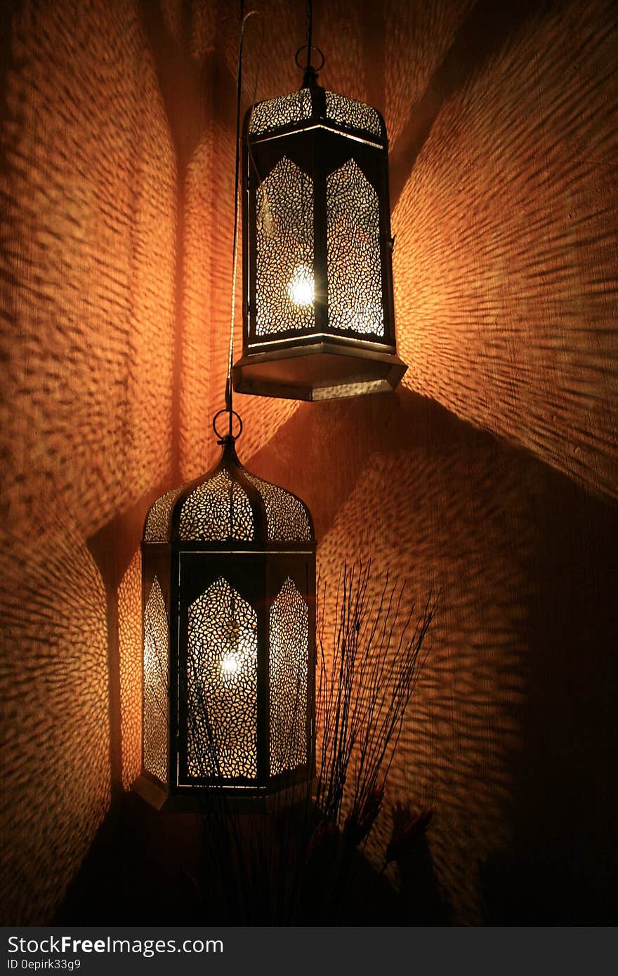 Black and Brown Lamp