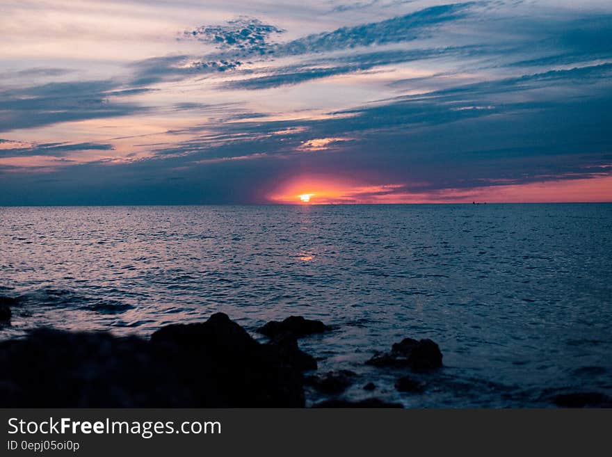 Calm Sea during Sunset