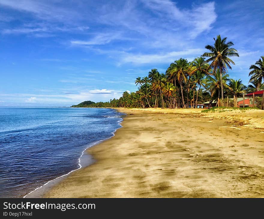 Ocean View Under Blue Sky