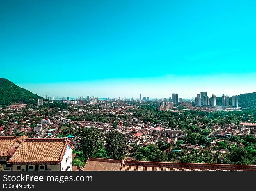 City Skyline Under Blue Sky