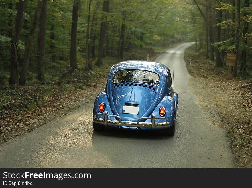 Blue Classic Volkswagen Beetle