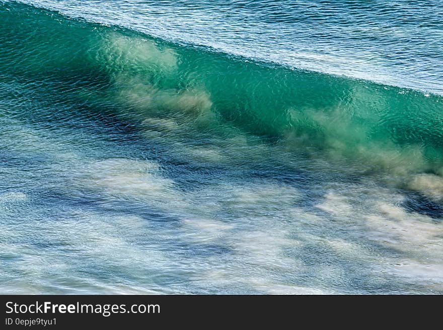 White and Green Clear Wave