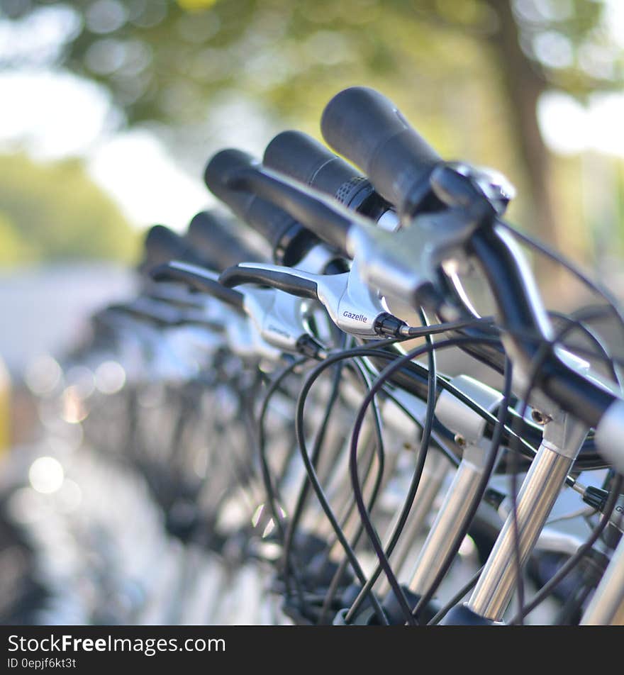 Gray and Black Bicycles during Daytime