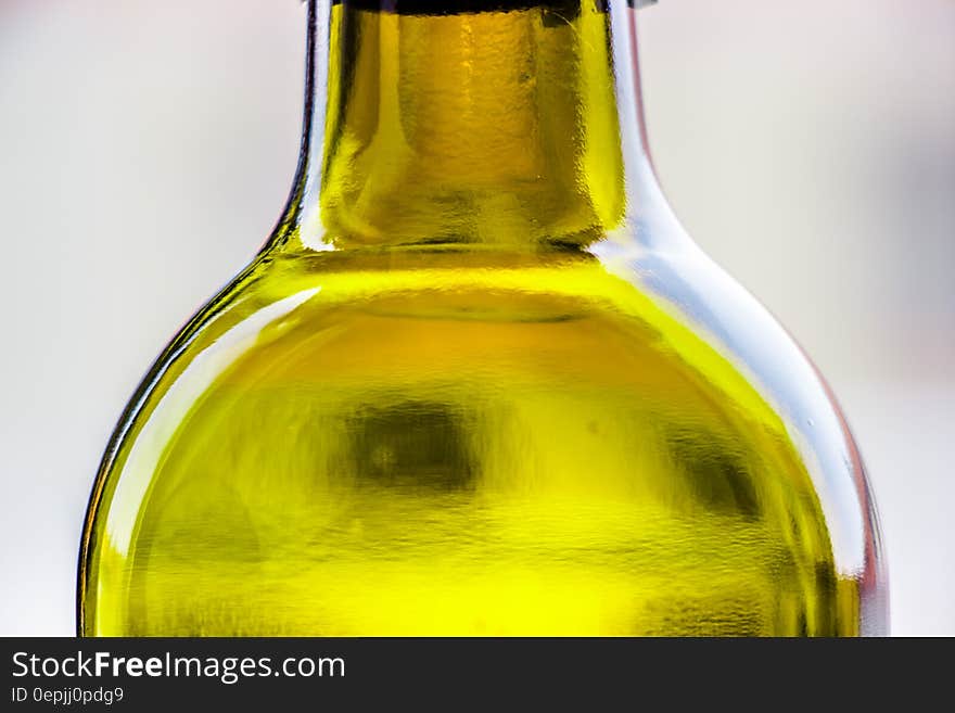 A close up of the neck of a bottle. A close up of the neck of a bottle.