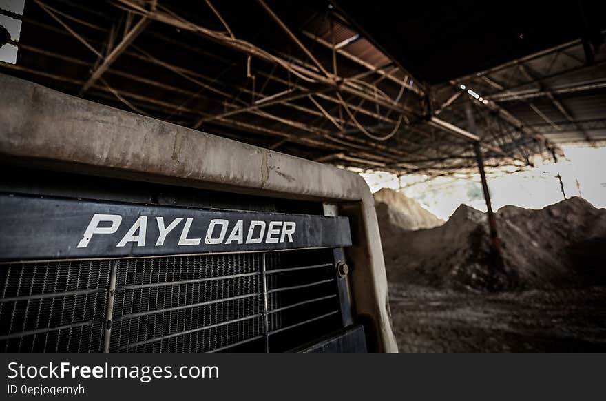 Black Payloader in Hanger