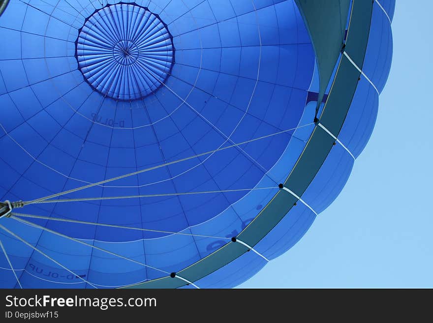 Blue and Gray Hot Air Balloon