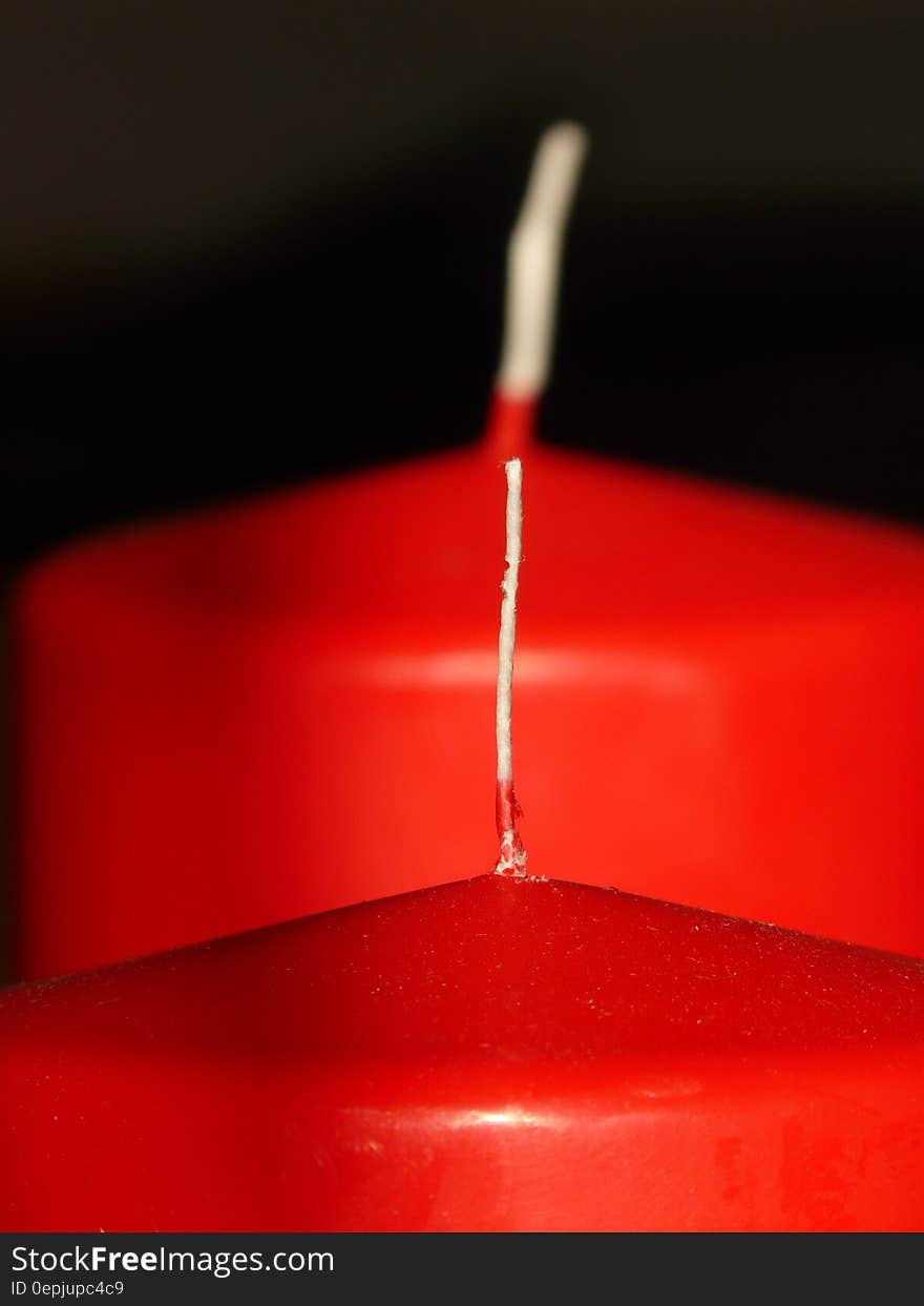 Red Pillar Candle