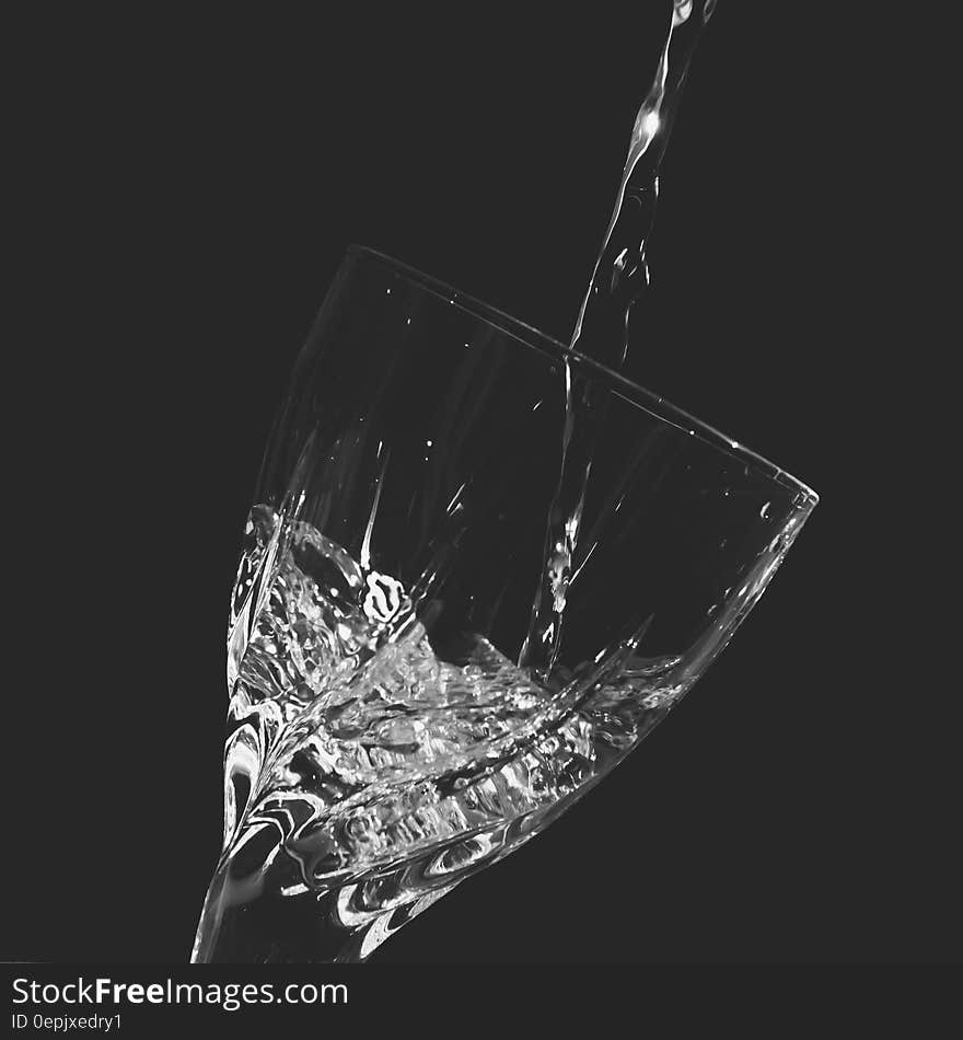 Time-lapse Clear Wine Glass With Water