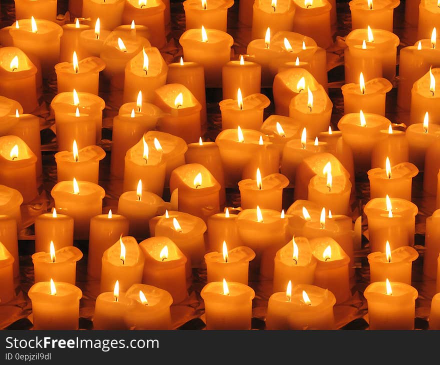 Group of Candle Lightened