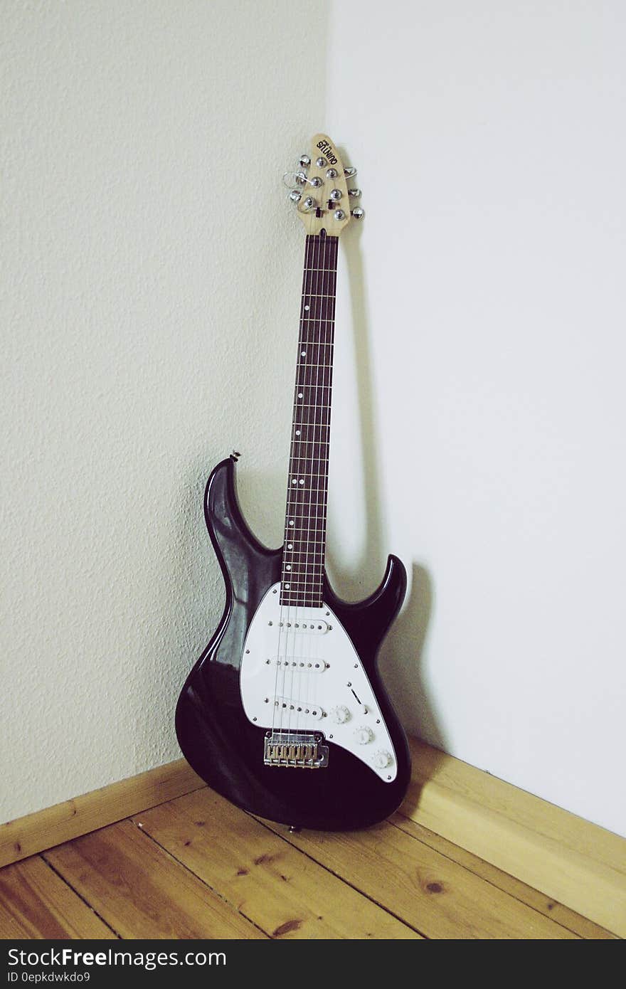 Black and White Electric Guitar