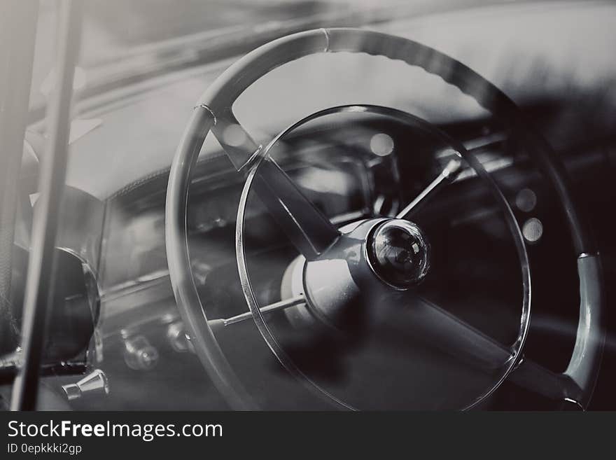 Black Leather Steering Wheel