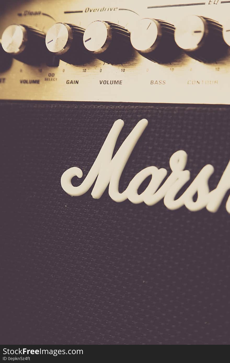 Close Up of Marshall Amplifier