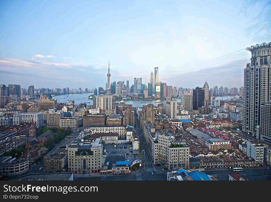 A view over the city of Shanghai in China. A view over the city of Shanghai in China.