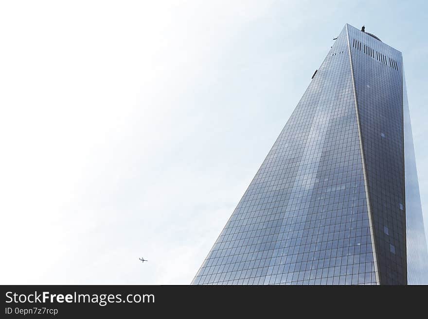 A view of the One World Trade Center building.