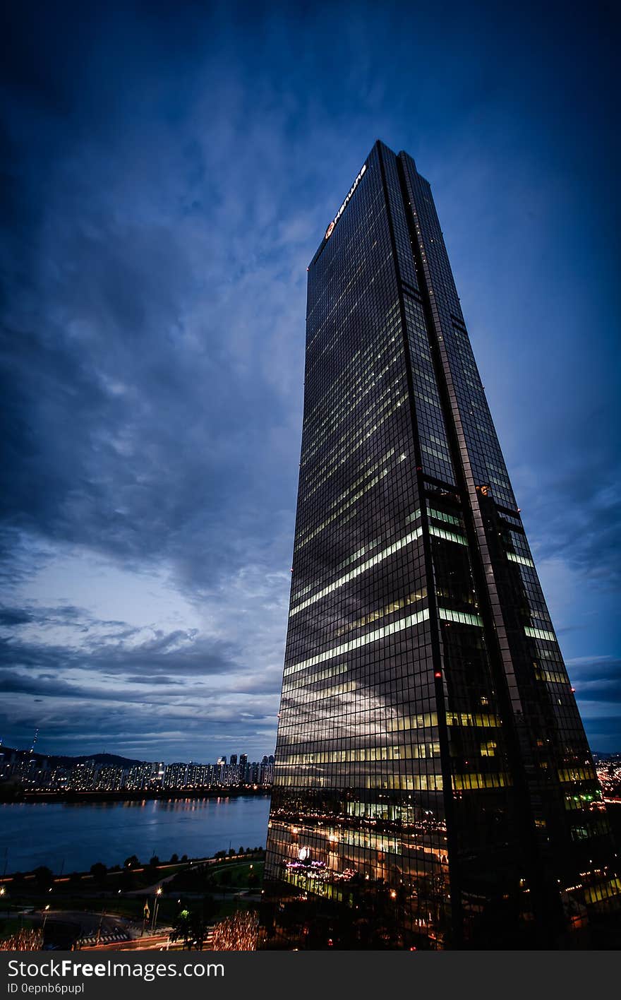 The 63 Building, officially the Hanhwa 63 City, a skyscraper on Yeouido island, overlooking the Han River in Seoul, South Korea.