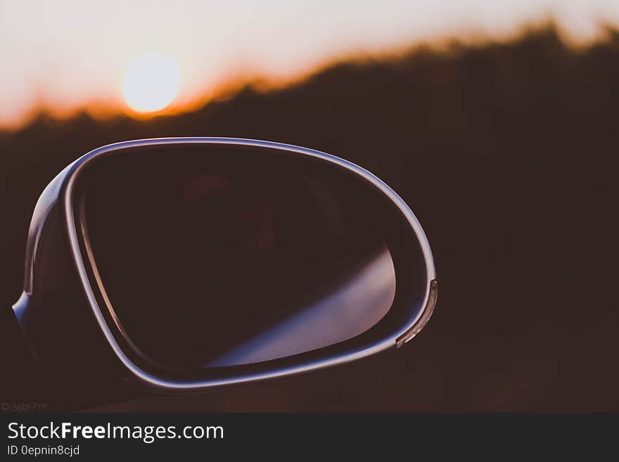 Black Framed Car Side Mirror